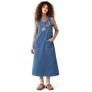 Vintage‎ Denim Safari Animal Dress L